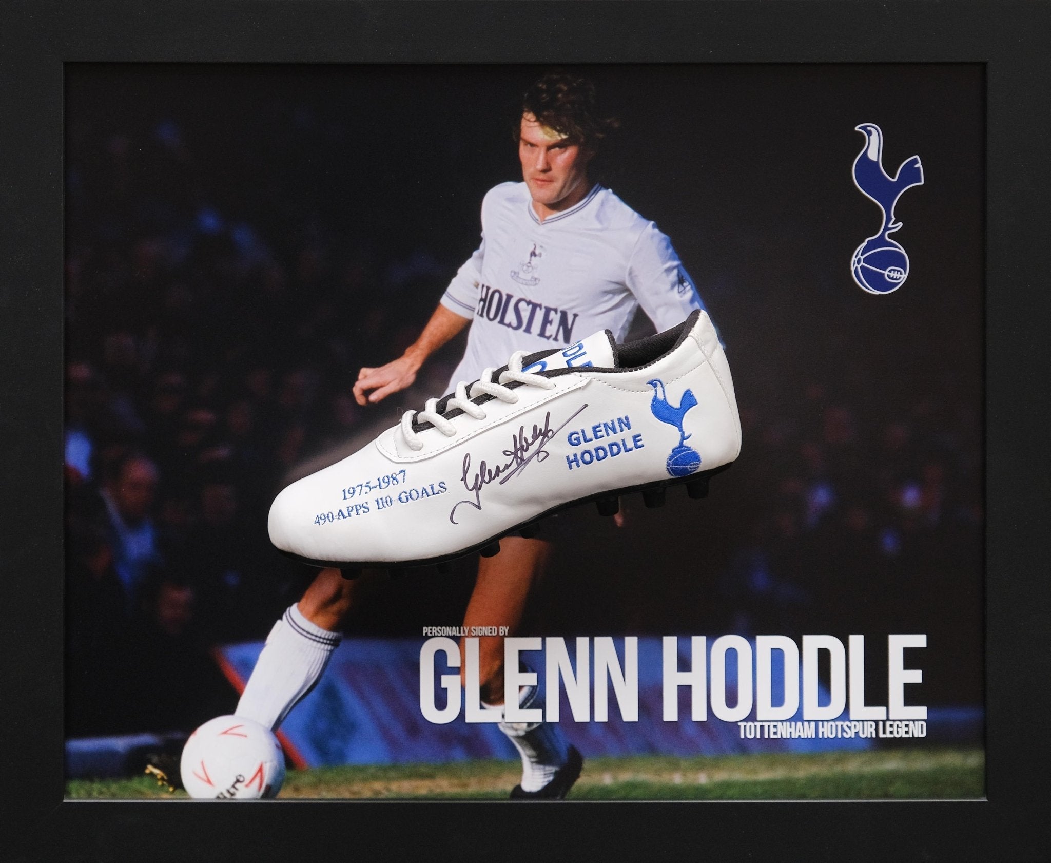 Glenn Hoddle Signed Spurs Boot Display - Memorabilia Framers Shop